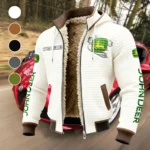 Cultivation Tractor Fleece-Lined Hooded Jacket, Multi-Sport Winter Active Top HVN1452JD - White