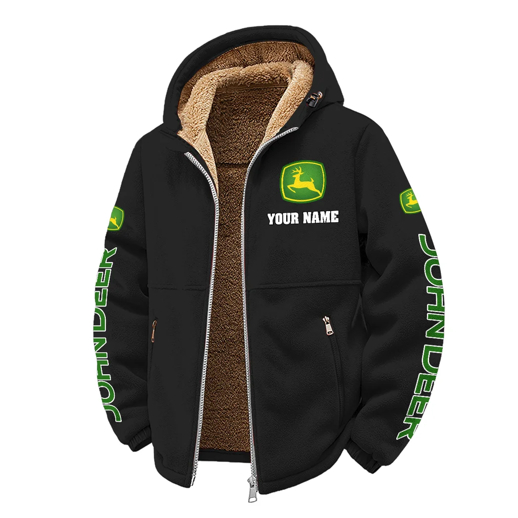 Cultivation Tractor Winter Fleece Jacket, Deep Winter Comfort Fleece HVN1452JD - Black - Image 2