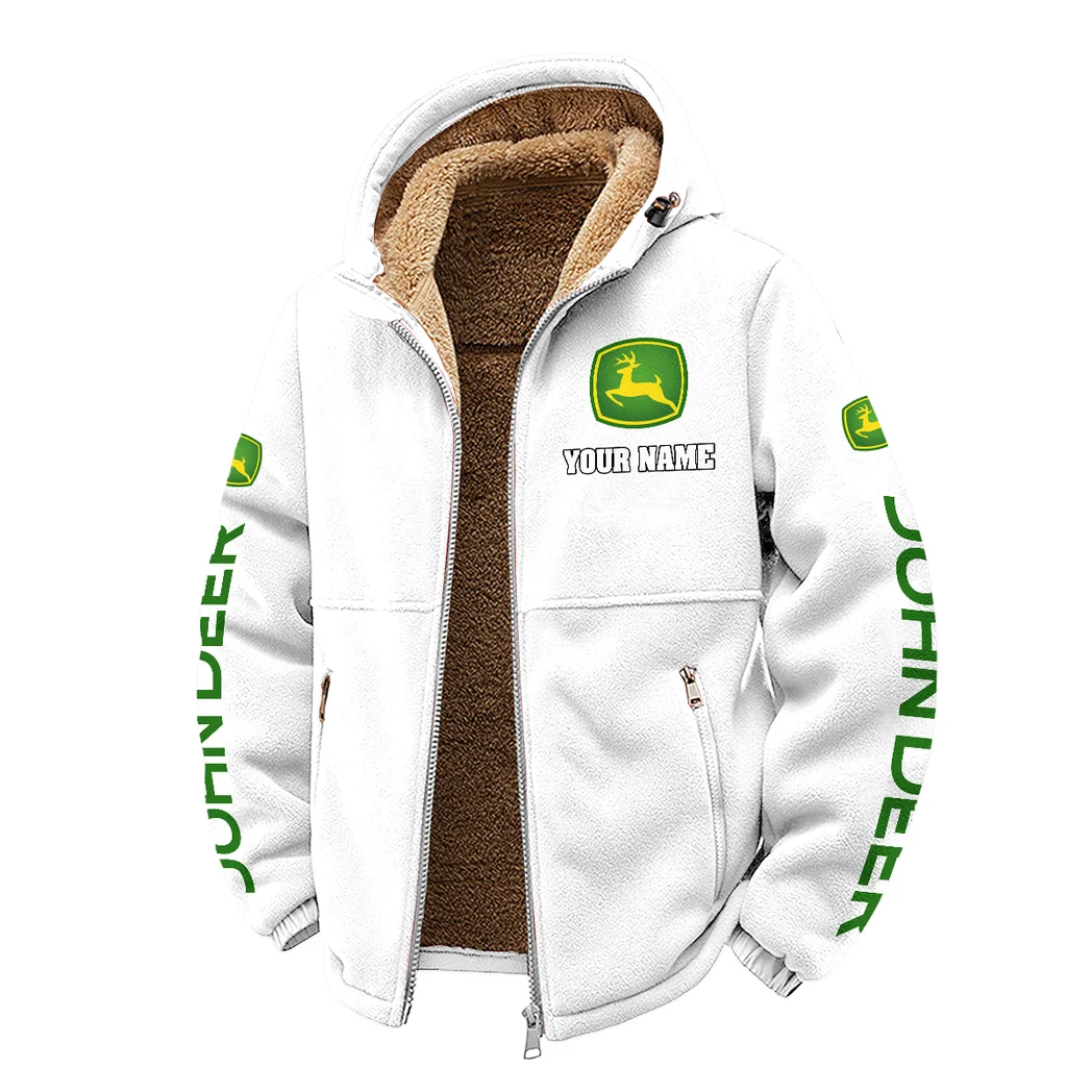 Cultivation Tractor Winter Fleece Jacket, Deep Winter Comfort Fleece HVN1452JD - White - Image 2