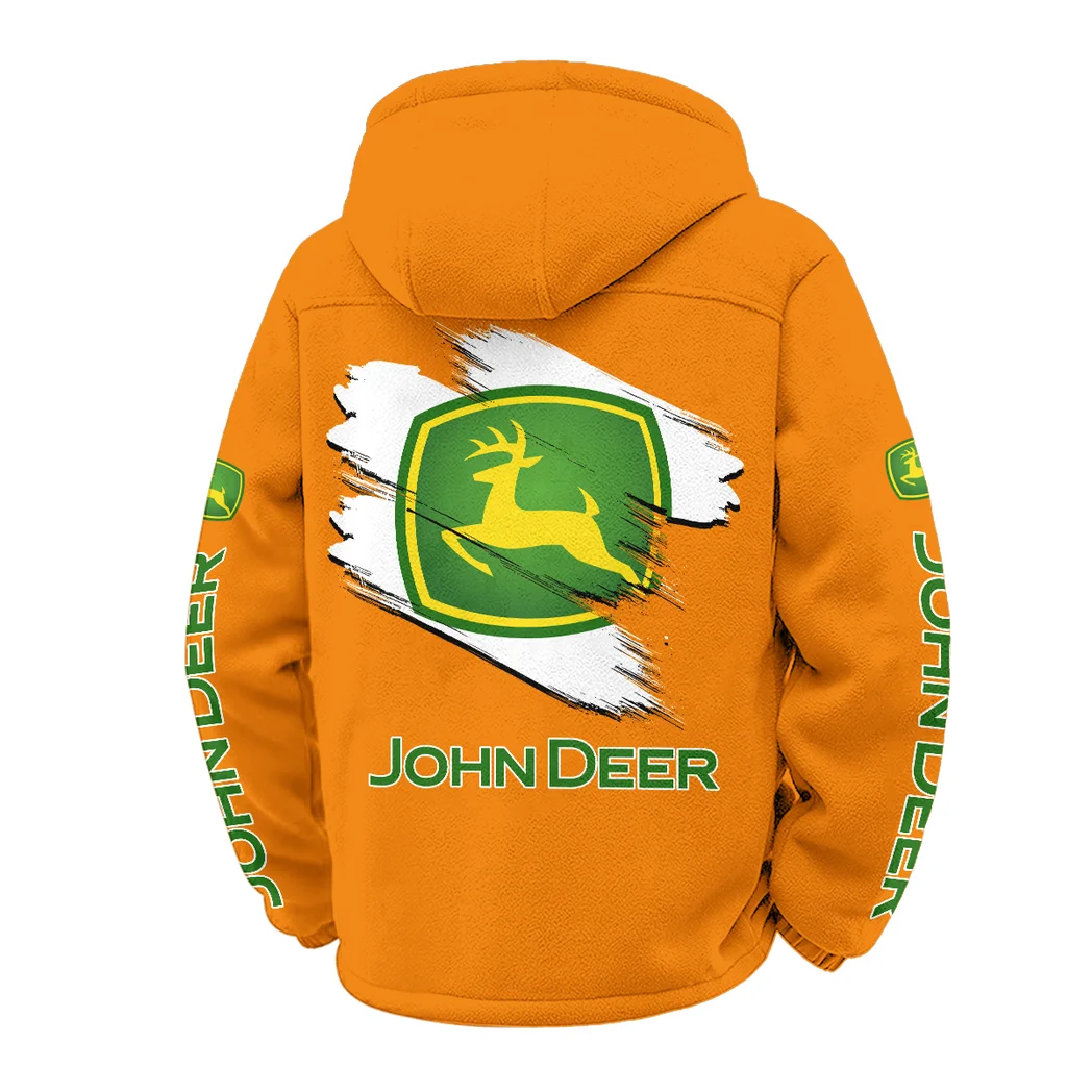 Cultivation Tractor Winter Fleece Jacket, Deep Winter Comfort Fleece HVN1452JD - Orange - Image 3