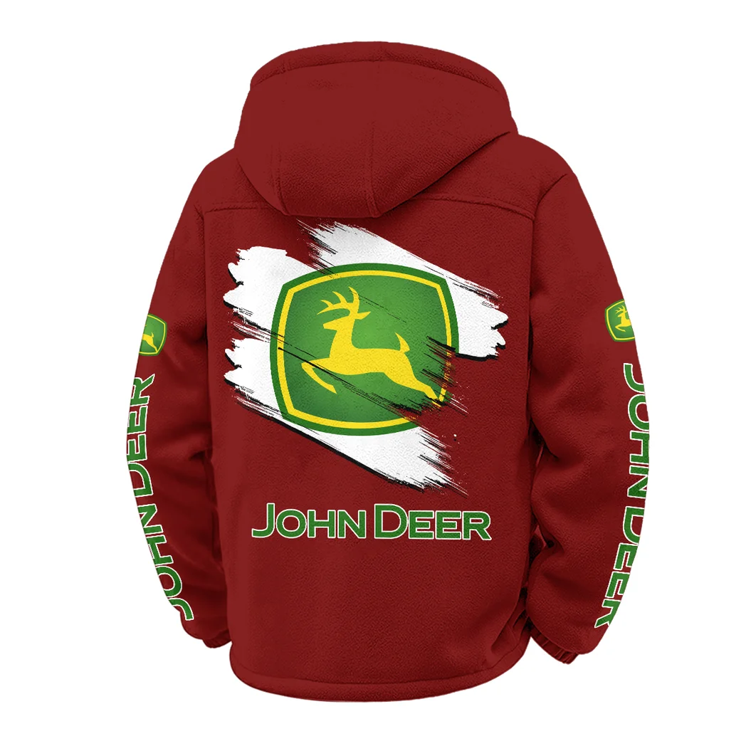 Cultivation Tractor Winter Fleece Jacket, Deep Winter Comfort Fleece HVN1452JD - Wine - Image 3
