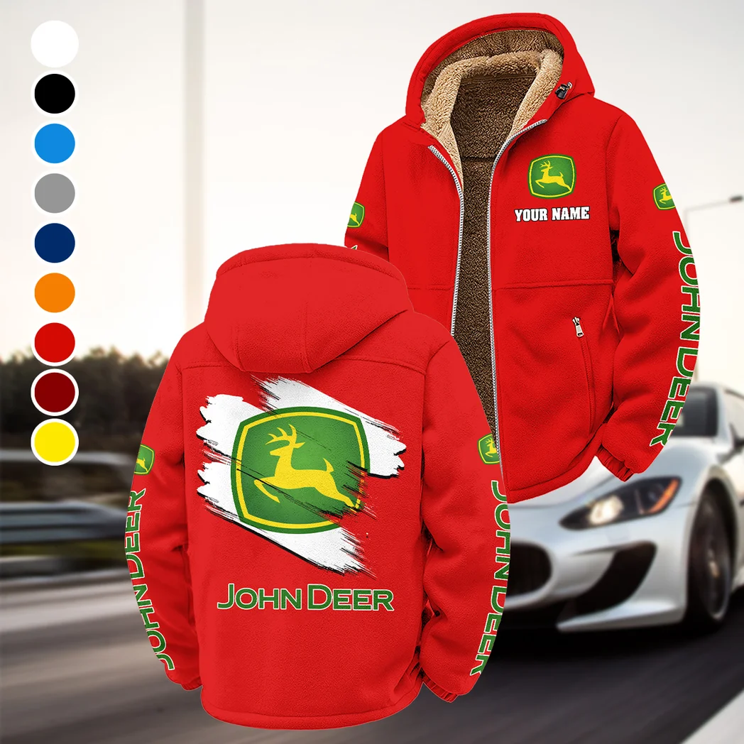 Cultivation Tractor Winter Fleece Jacket, Deep Winter Comfort Fleece HVN1452JD - Red