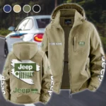 Open-Top SUV Company Fleece Windbreaker Jacket, Windproof Fleece Hybrid HVN1452JE - Khaki