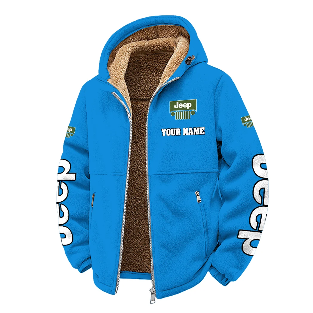 Open-Top SUV Company Winter Fleece Jacket, Polar Climate Fleece HVN1452JE - Cyan - Image 2