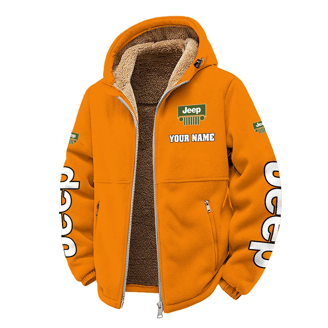 Open-Top SUV Company Winter Fleece Jacket, Polar Climate Fleece HVN1452JE - Orange - Image 2
