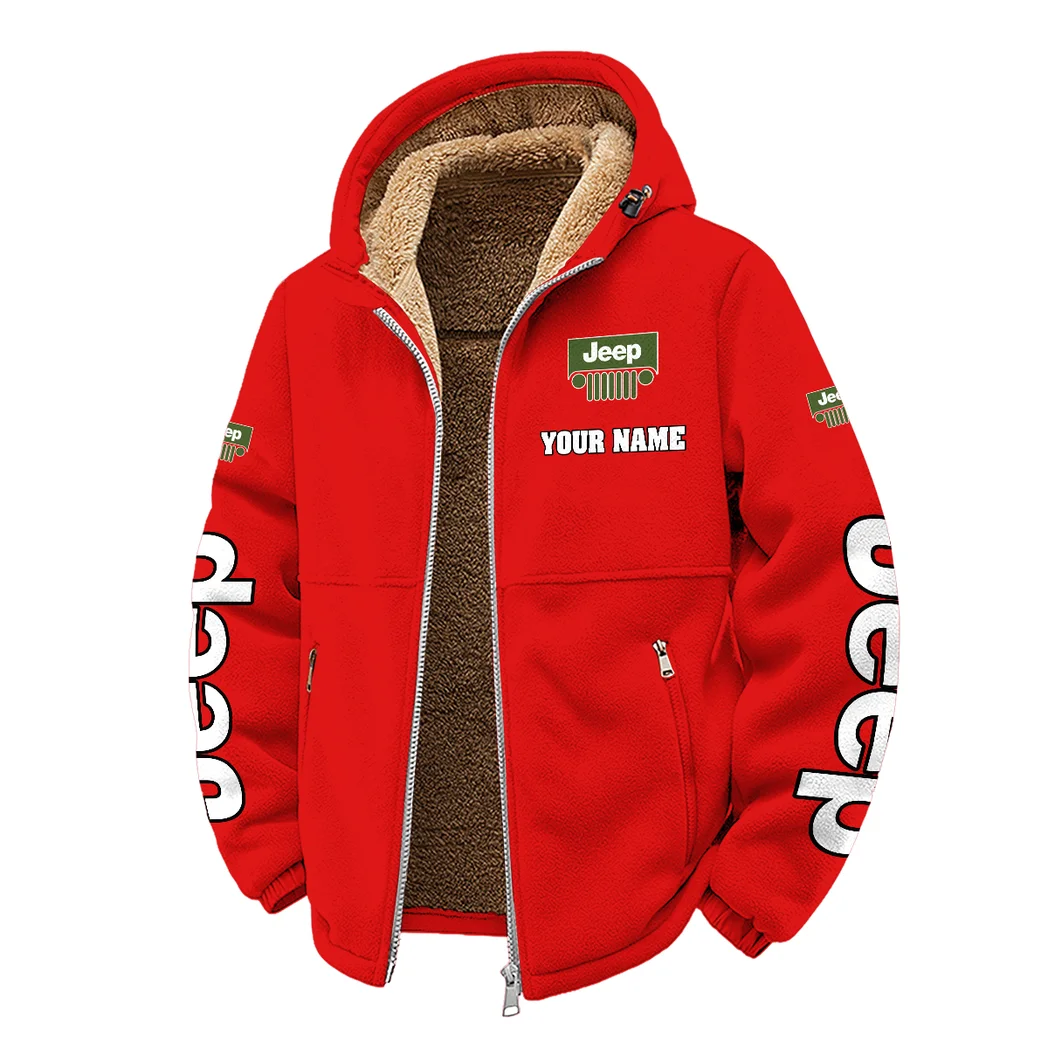 Open-Top SUV Company Winter Fleece Jacket, Polar Climate Fleece HVN1452JE - Red - Image 2