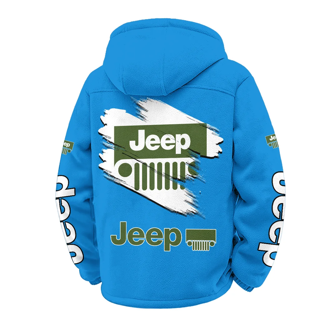 Open-Top SUV Company Winter Fleece Jacket, Polar Climate Fleece HVN1452JE - Cyan - Image 3