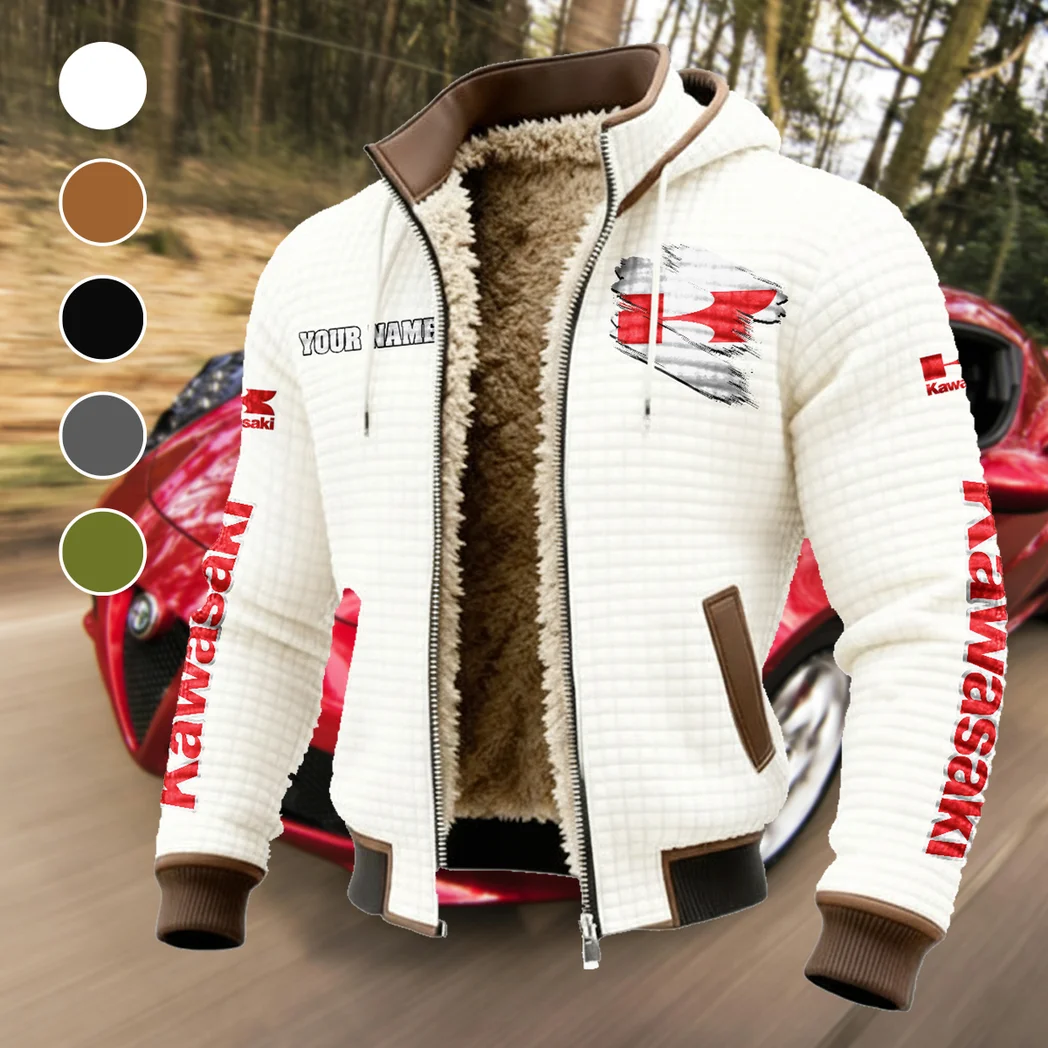 Agile Street Bike Fleece-Lined Hooded Jacket, All-Mountain Hooded Fleece HVN1452KA - White