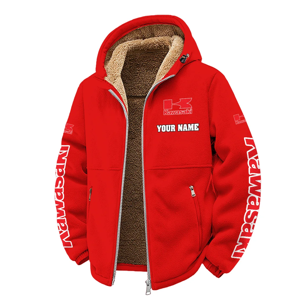 Agile Street Bike Winter Fleece Jacket, Essential Winter Warmth HVN1452KA - Red - Image 2