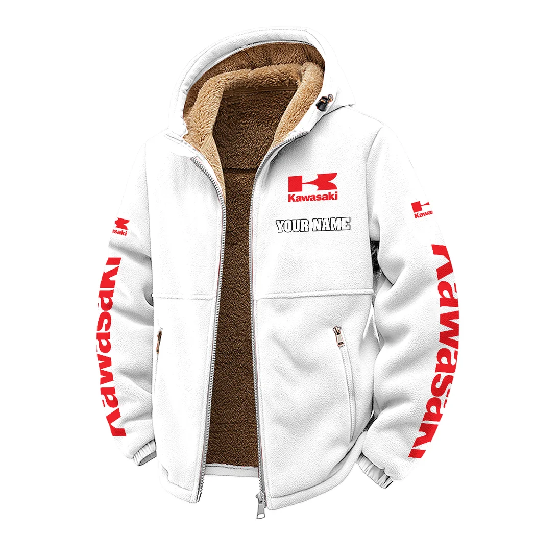 Agile Street Bike Winter Fleece Jacket, Essential Winter Warmth HVN1452KA - White - Image 2