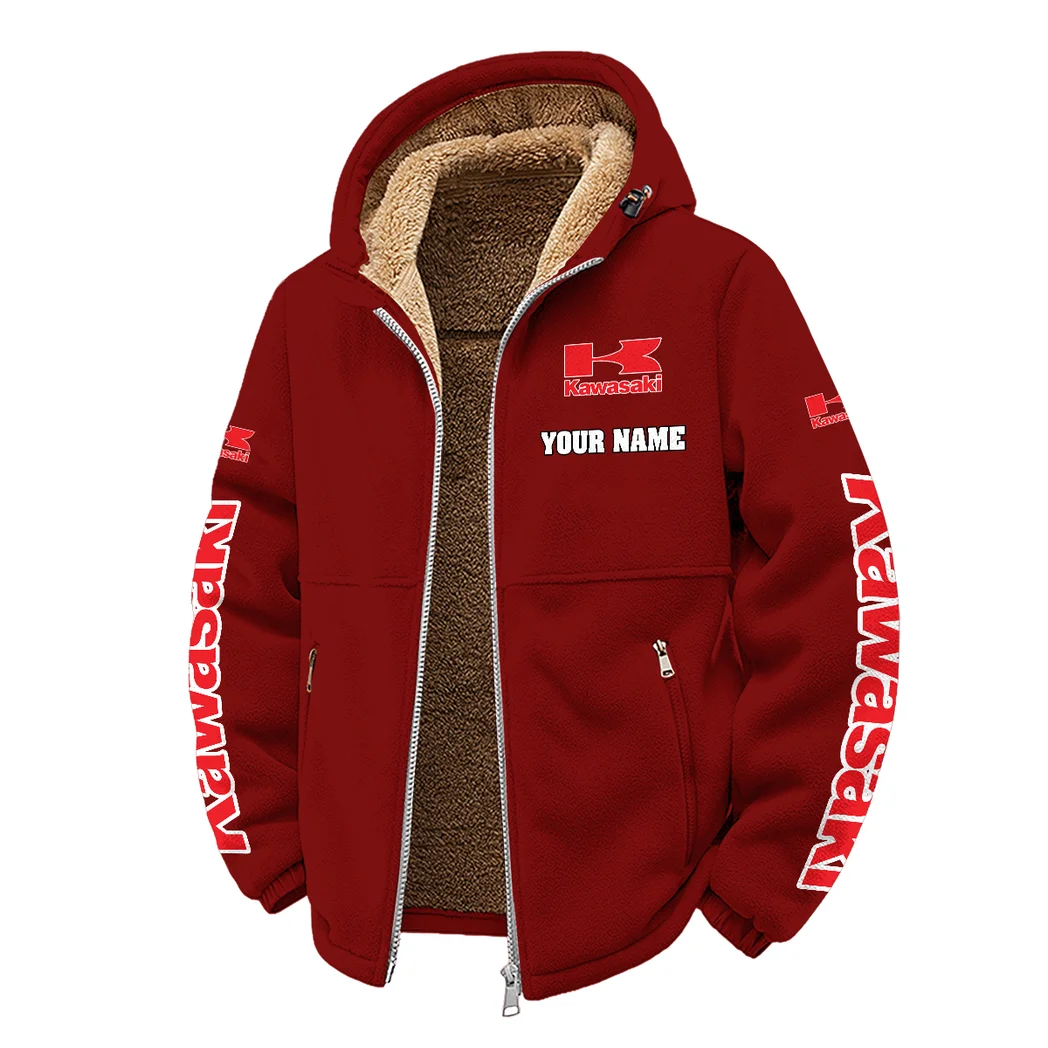 Agile Street Bike Winter Fleece Jacket, Essential Winter Warmth HVN1452KA - Wine - Image 2