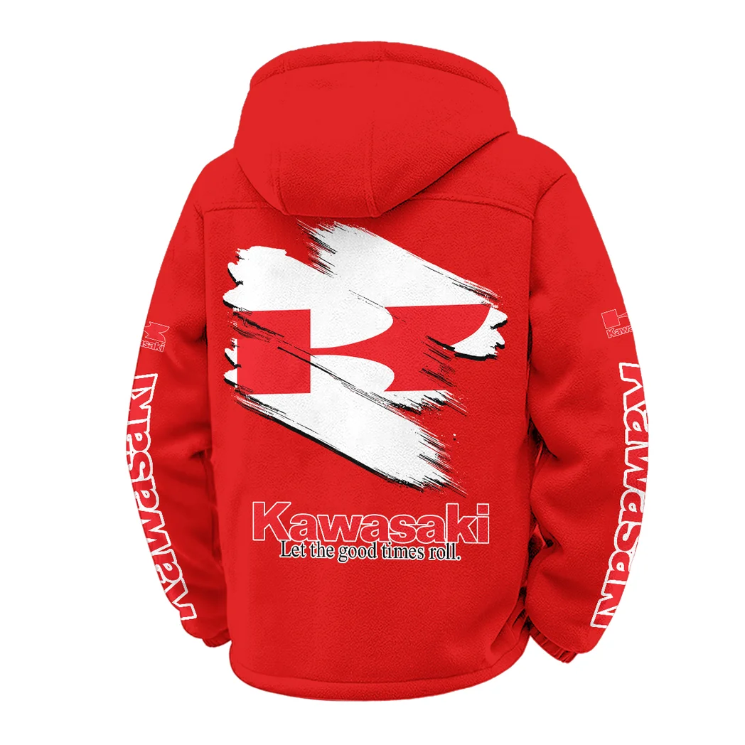 Agile Street Bike Winter Fleece Jacket, Essential Winter Warmth HVN1452KA - Red - Image 3