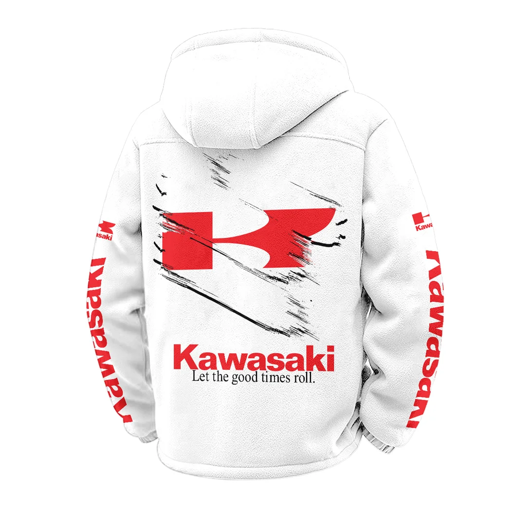 Agile Street Bike Winter Fleece Jacket, Essential Winter Warmth HVN1452KA - White - Image 3