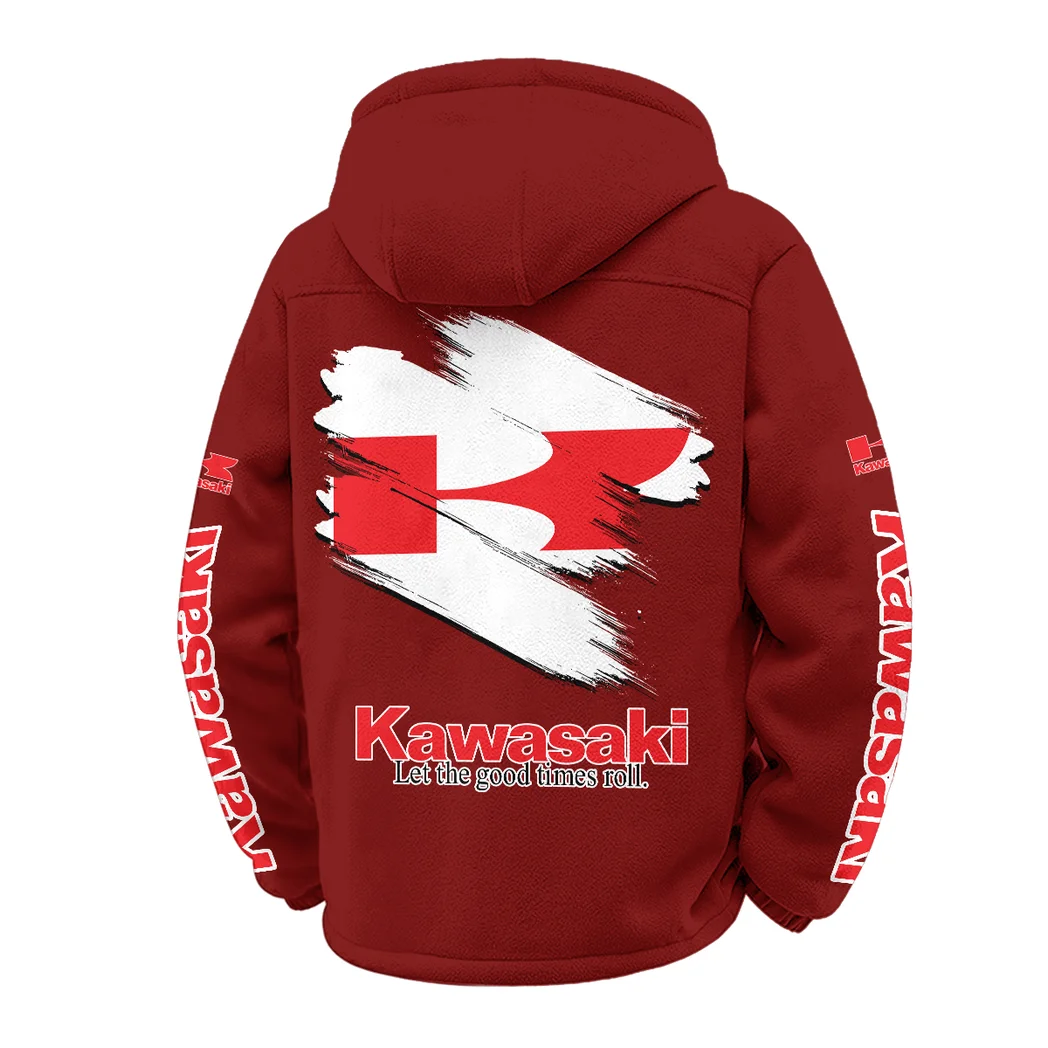 Agile Street Bike Winter Fleece Jacket, Essential Winter Warmth HVN1452KA - Wine - Image 3