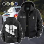 Elegant Auto Fleece Windbreaker Jacket, Dual-Layer Protection Jacket HVN1452LI - Black