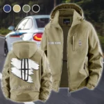Elegant Auto Fleece Windbreaker Jacket, Dual-Layer Protection Jacket HVN1452LI - Khaki