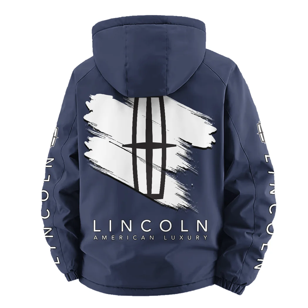 Elegant Auto Fleece Windbreaker Jacket, Dual-Layer Protection Jacket HVN1452LI - Navy - Image 4