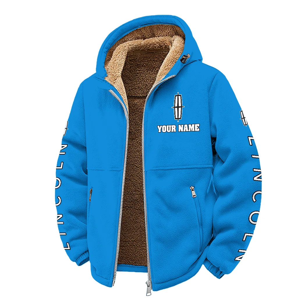 Elegant Auto Winter Fleece Jacket, Heavy-Duty Cold Fleece HVN1452LI - Cyan - Image 2