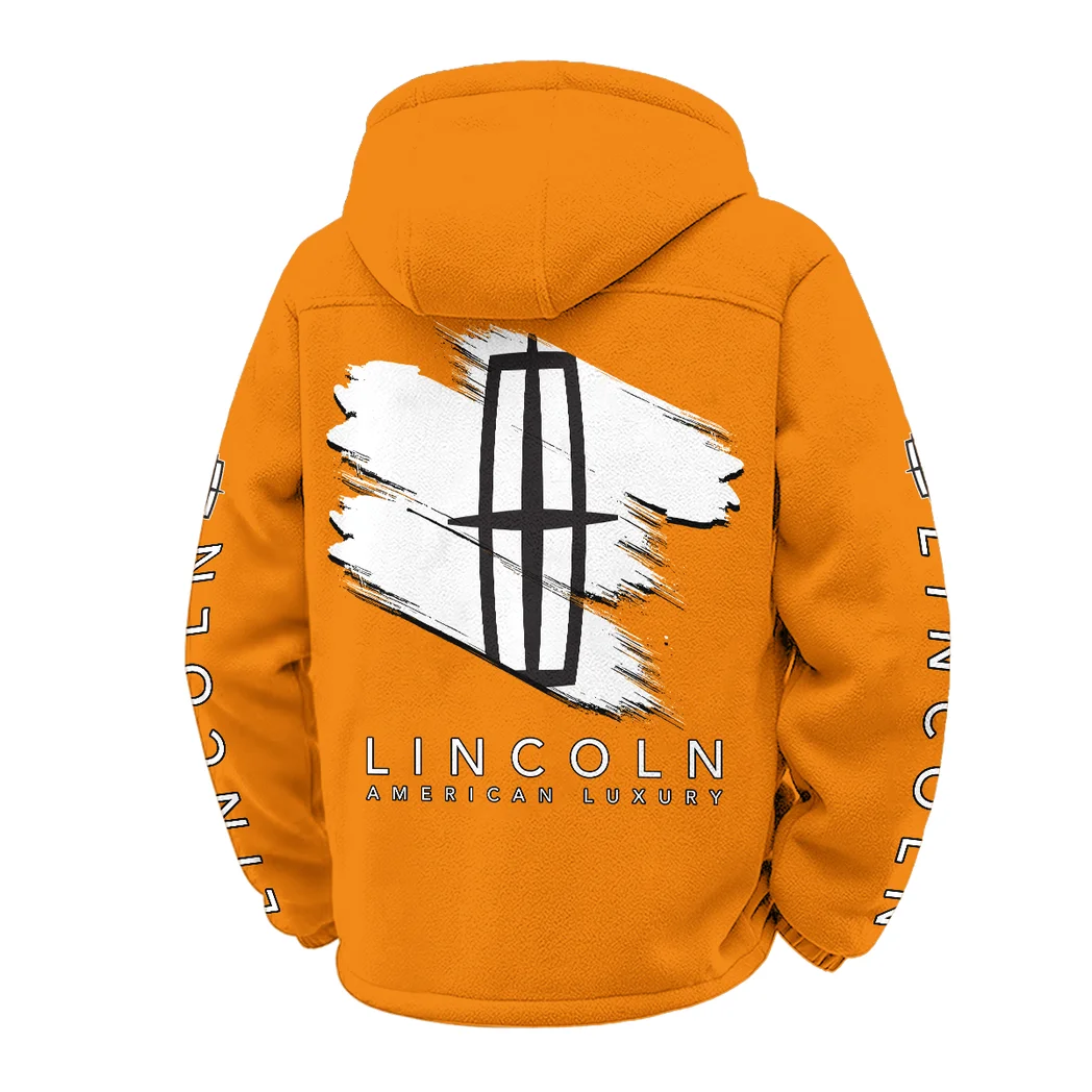 Elegant Auto Winter Fleece Jacket, Heavy-Duty Cold Fleece HVN1452LI - Orange - Image 3