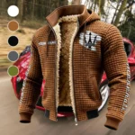 Luxury Coupe Make into line break Fleece-Lined Hooded Jacket, Elite Athlete Winter Jacket HVN1452MA - brown