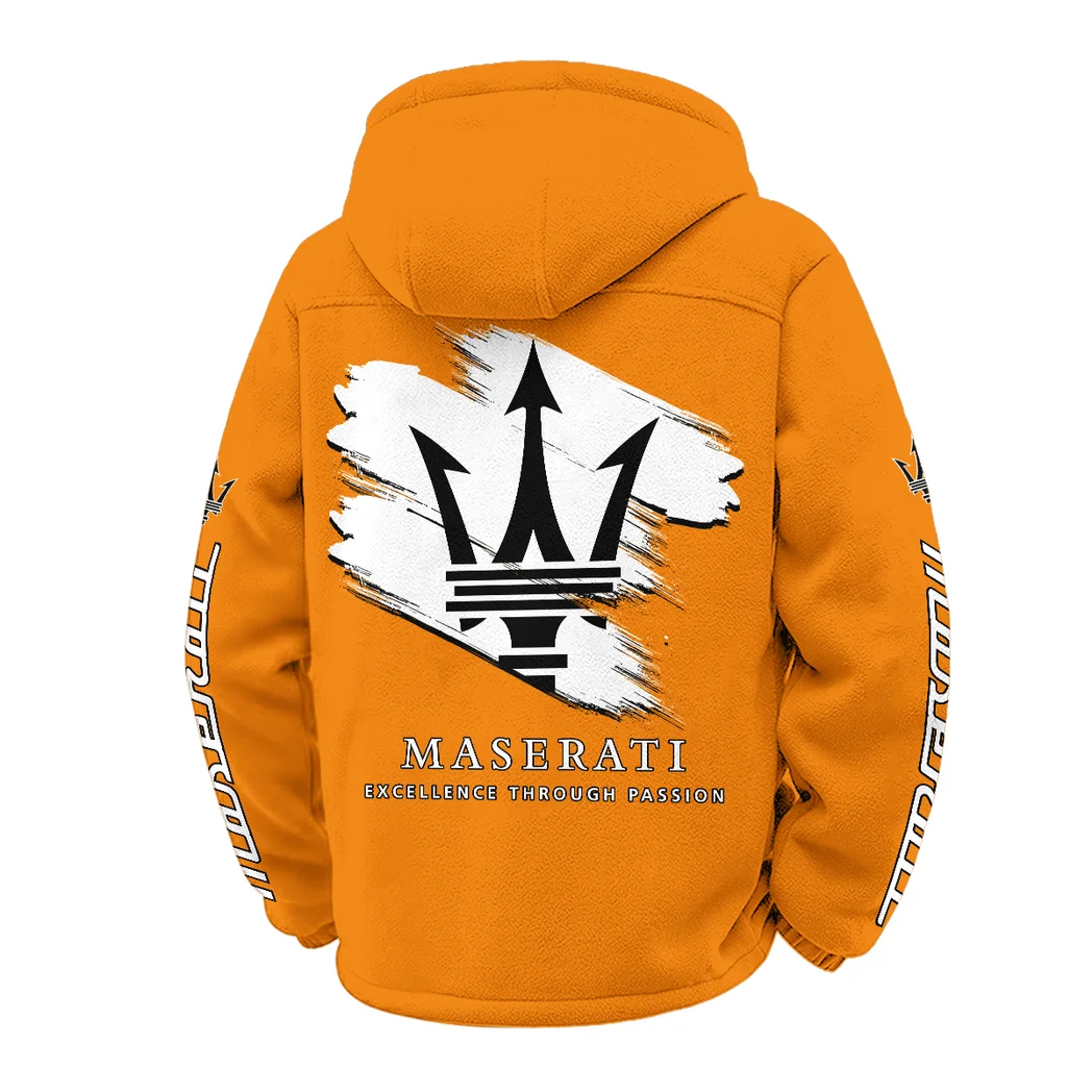 Luxury Coupe Make into line break Winter Fleece Jacket, Multi-Sport Winter Layer HVN1452MA - Orange - Image 3