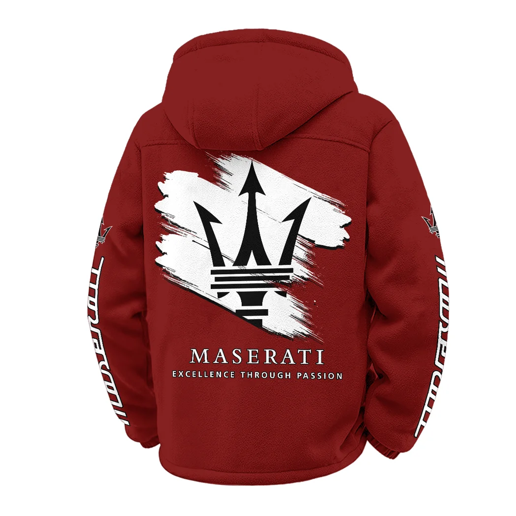 Luxury Coupe Make into line break Winter Fleece Jacket, Multi-Sport Winter Layer HVN1452MA - Wine - Image 3