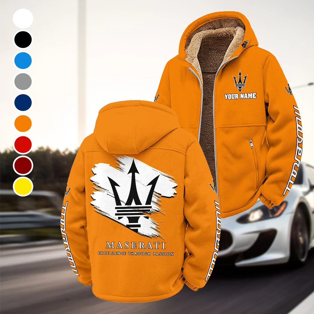 Luxury Coupe Make into line break Winter Fleece Jacket, Multi-Sport Winter Layer HVN1452MA - Orange