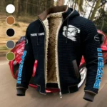 Mid-Size Sedan Fleece-Lined Hooded Jacket, Weather-Shield Fleece Hoody HVN1452MA - Black