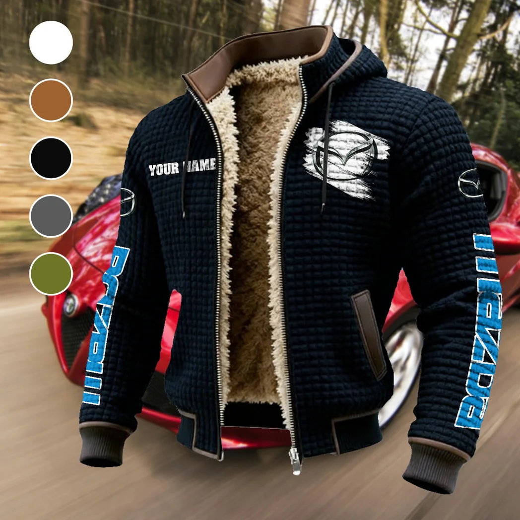 Mid-Size Sedan Fleece-Lined Hooded Jacket, Weather-Shield Fleece Hoody HVN1452MA - Black