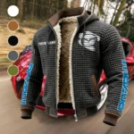 Mid-Size Sedan Fleece-Lined Hooded Jacket, Weather-Shield Fleece Hoody HVN1452MA - Grey