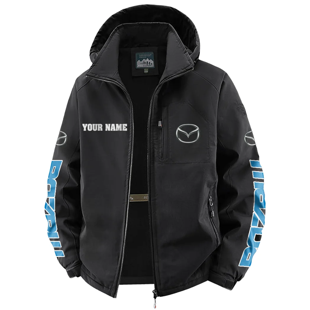Mid-Size Sedan Fleece Windbreaker Jacket, High-Output Training Jacket HVN1452MA - Black - Image 2