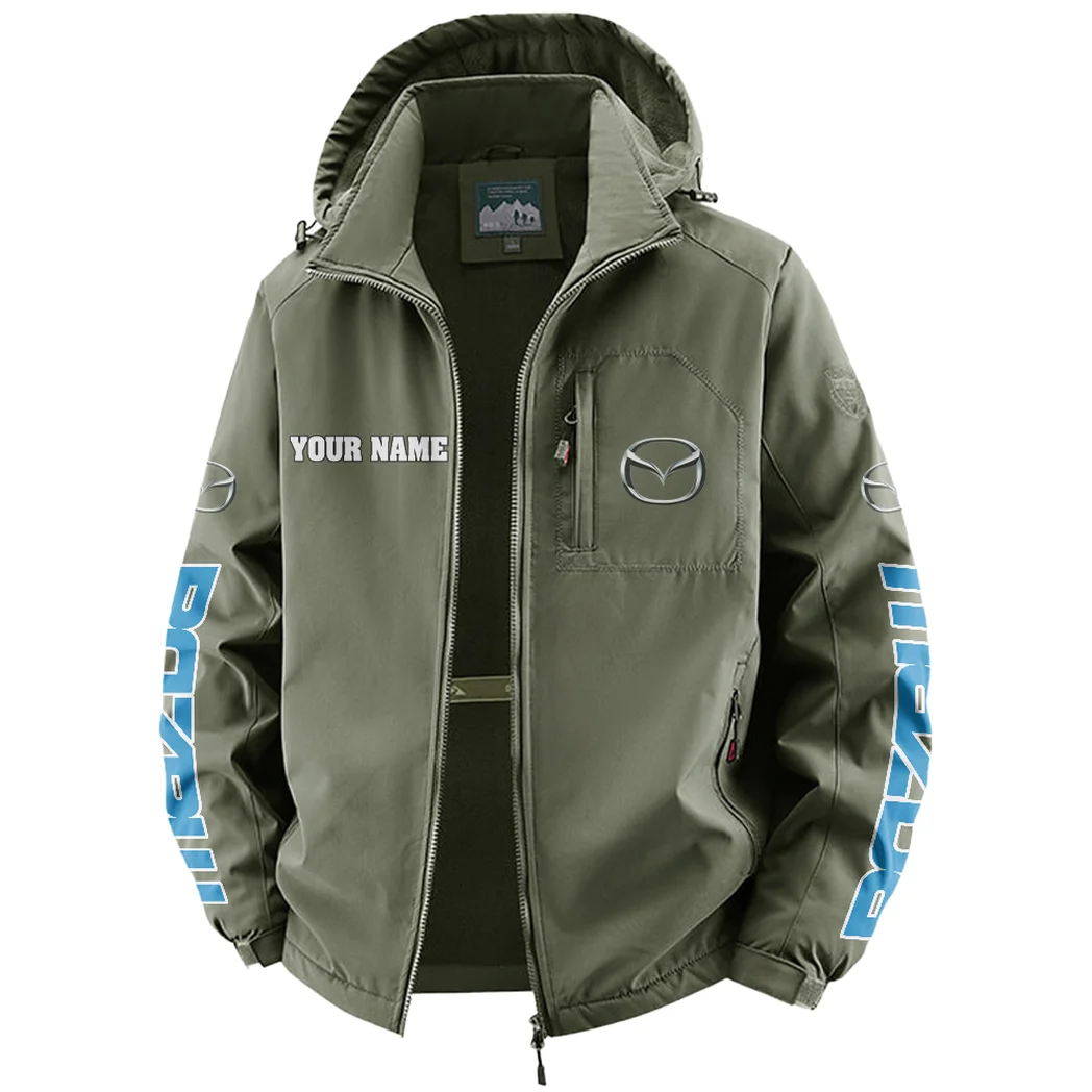 Mid-Size Sedan Fleece Windbreaker Jacket, High-Output Training Jacket HVN1452MA - Green - Image 2