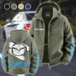 Mid-Size Sedan Fleece Windbreaker Jacket, High-Output Training Jacket HVN1452MA - Green