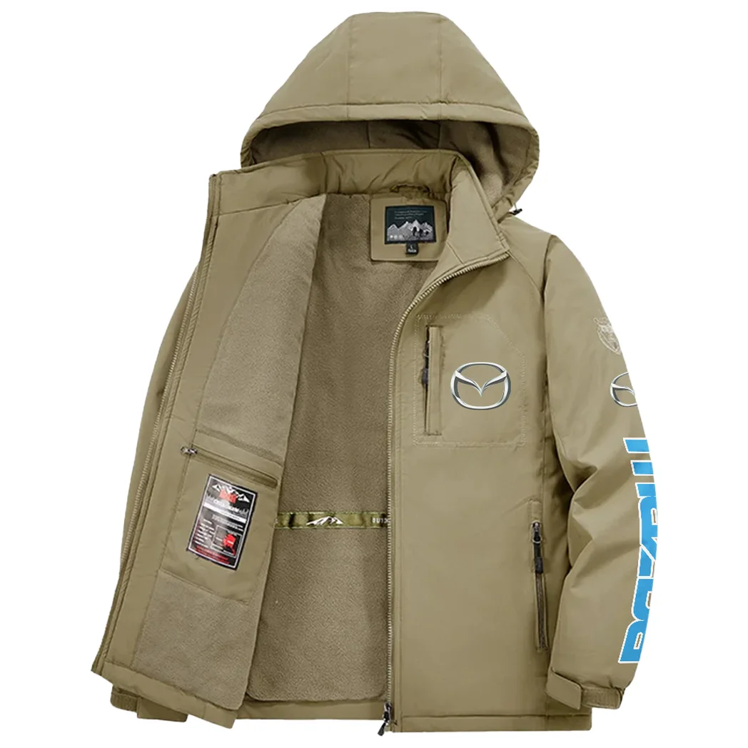 Mid-Size Sedan Fleece Windbreaker Jacket, High-Output Training Jacket HVN1452MA - Khaki - Image 3