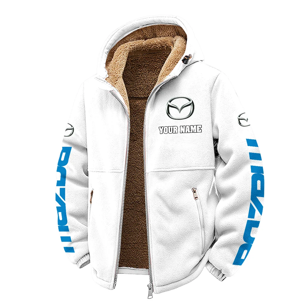 Mid-Size Sedan Winter Fleece Jacket, Technical Mid-Layer Jacket HVN1452MA - White - Image 2