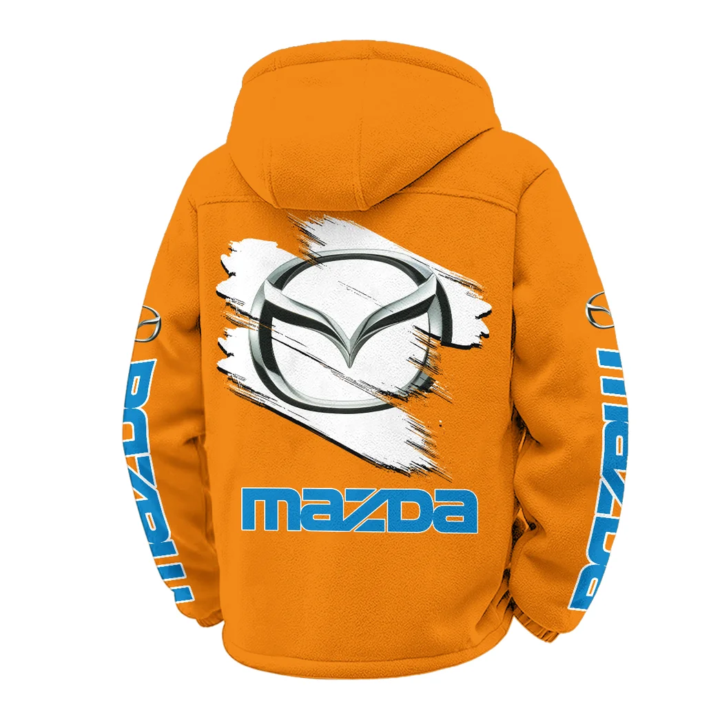 Mid-Size Sedan Winter Fleece Jacket, Technical Mid-Layer Jacket HVN1452MA - Orange - Image 3