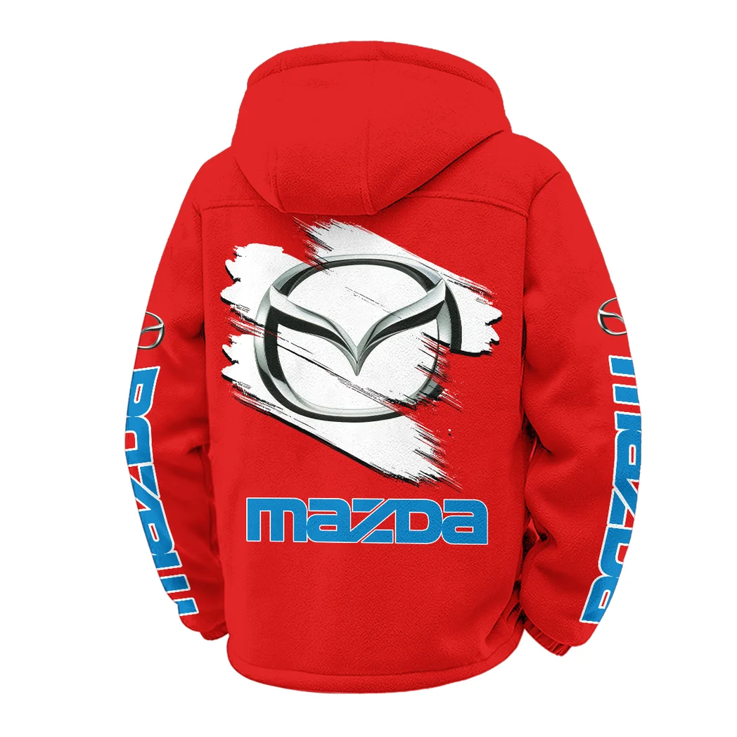 Mid-Size Sedan Winter Fleece Jacket, Technical Mid-Layer Jacket HVN1452MA - Red - Image 3