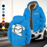 Mid-Size Sedan Winter Fleece Jacket, Technical Mid-Layer Jacket HVN1452MA - Cyan