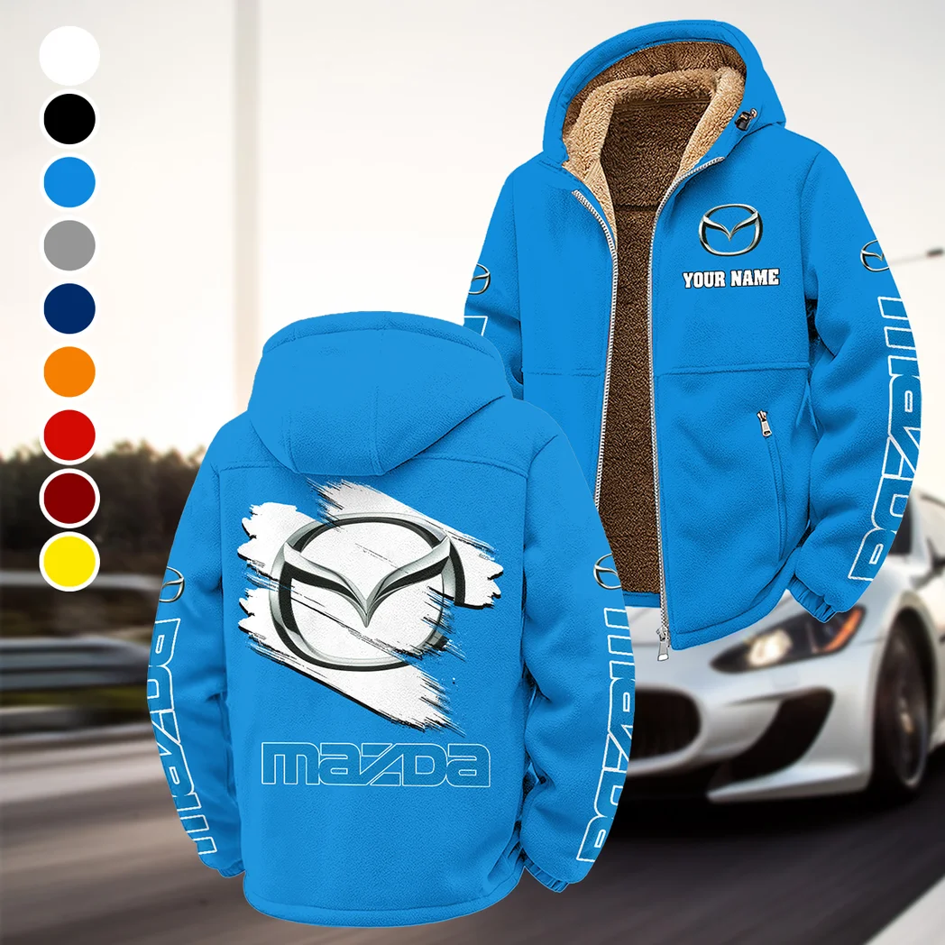 Mid-Size Sedan Winter Fleece Jacket, Technical Mid-Layer Jacket HVN1452MA - Cyan