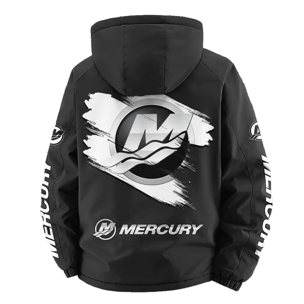 Marine Engine Fleece Windbreaker Jacket, Multi-Sport Weather Jacket HVN1452MM - Black - Image 4