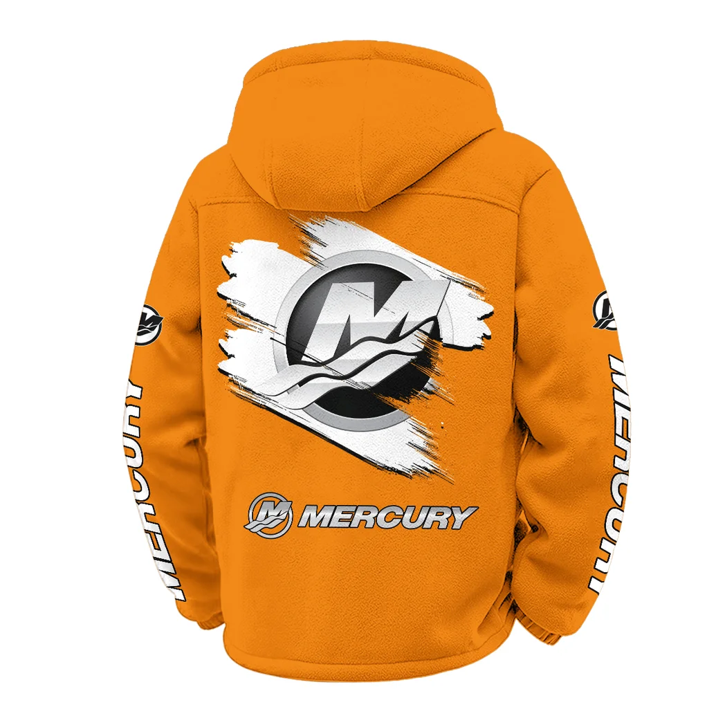 Marine Engine Winter Fleece Jacket, All-Mountain Sport Jacket HVN1452MM - Orange - Image 3