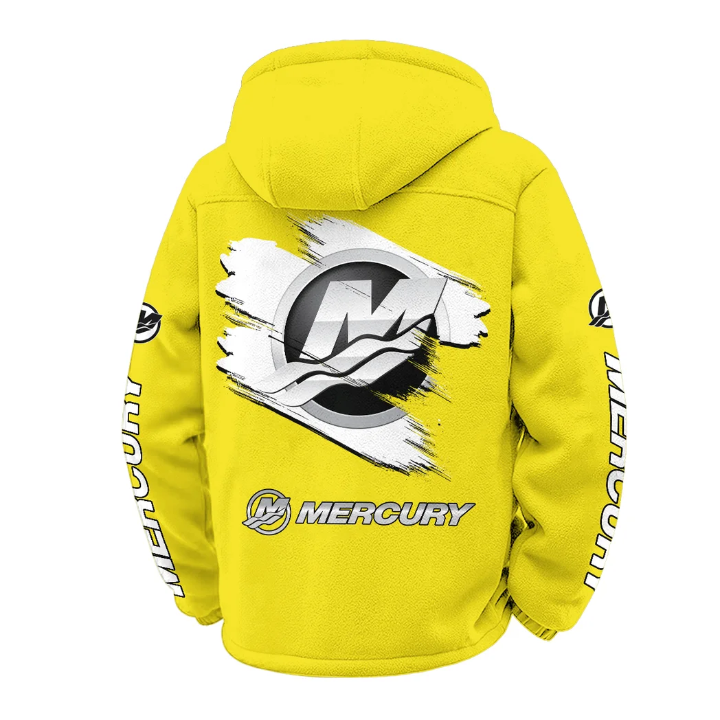 Marine Engine Winter Fleece Jacket, All-Mountain Sport Jacket HVN1452MM - Yellow - Image 3