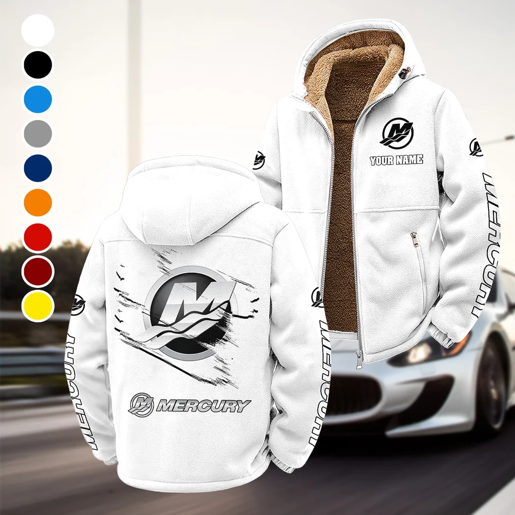 Marine Engine Winter Fleece Jacket, All-Mountain Sport Jacket HVN1452MM - White