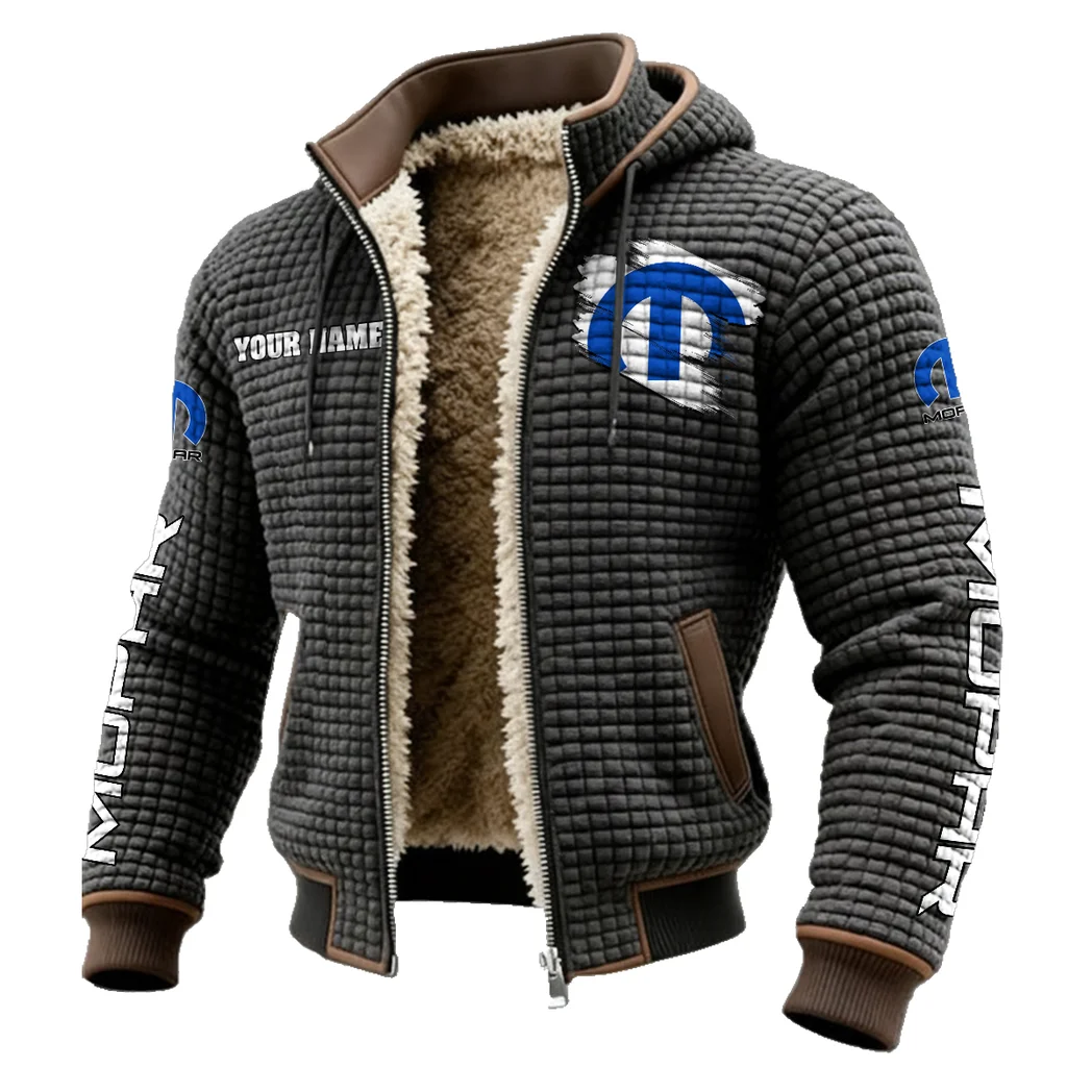 Classic Auto Enthusiasts Fleece-Lined Hooded Jacket, Arctic Protection Hooded Zip HVN1452MO - Grey - Image 2