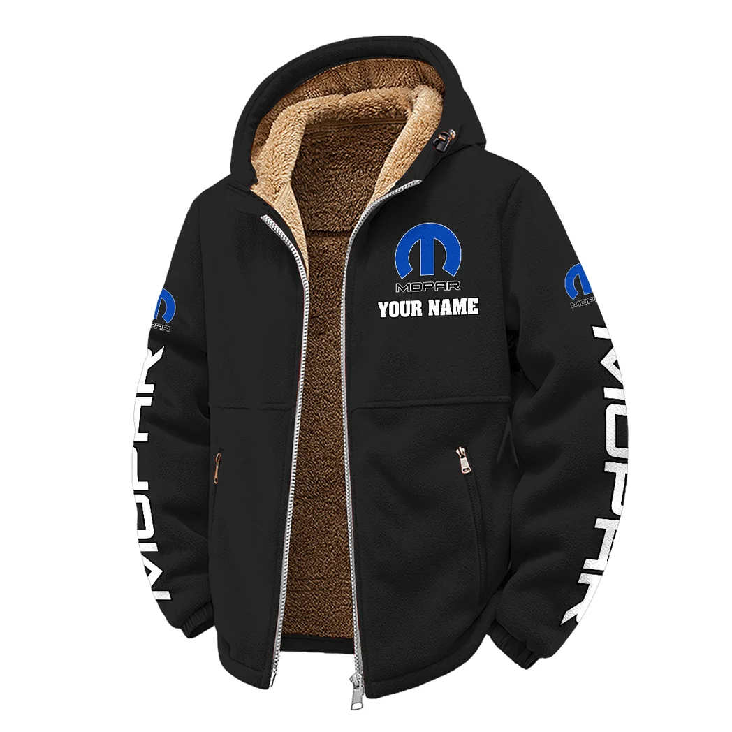 Classic Auto Enthusiasts Winter Fleece Jacket, Cold Weather Hiking Fleece HVN1452MO - Black - Image 2