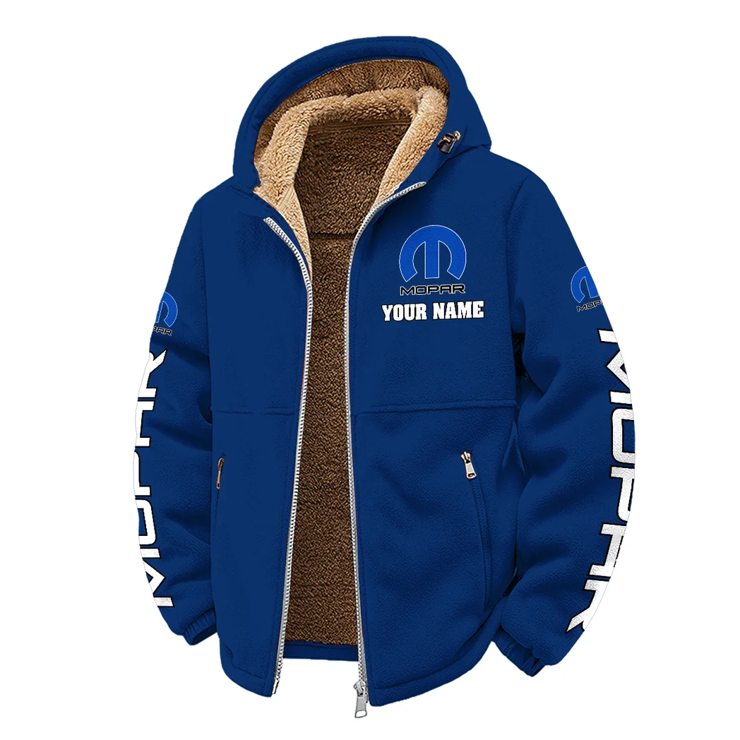 Classic Auto Enthusiasts Winter Fleece Jacket, Cold Weather Hiking Fleece HVN1452MO - Navy - Image 2