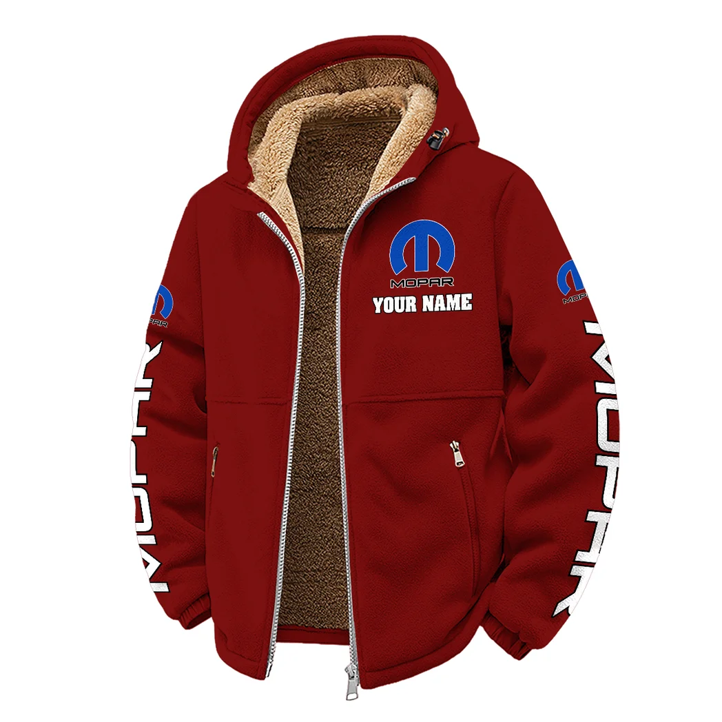 Classic Auto Enthusiasts Winter Fleece Jacket, Cold Weather Hiking Fleece HVN1452MO - Wine - Image 2