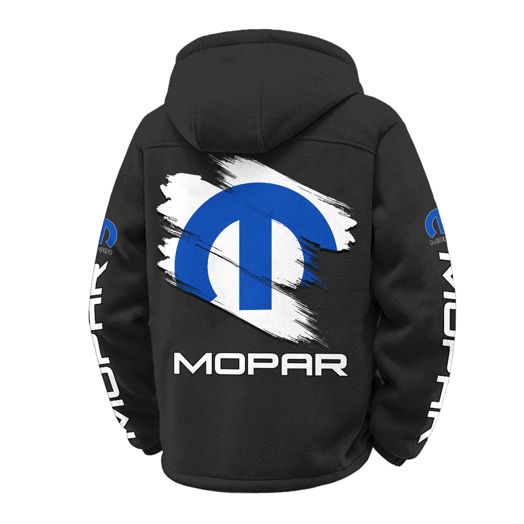 Classic Auto Enthusiasts Winter Fleece Jacket, Cold Weather Hiking Fleece HVN1452MO - Black - Image 3