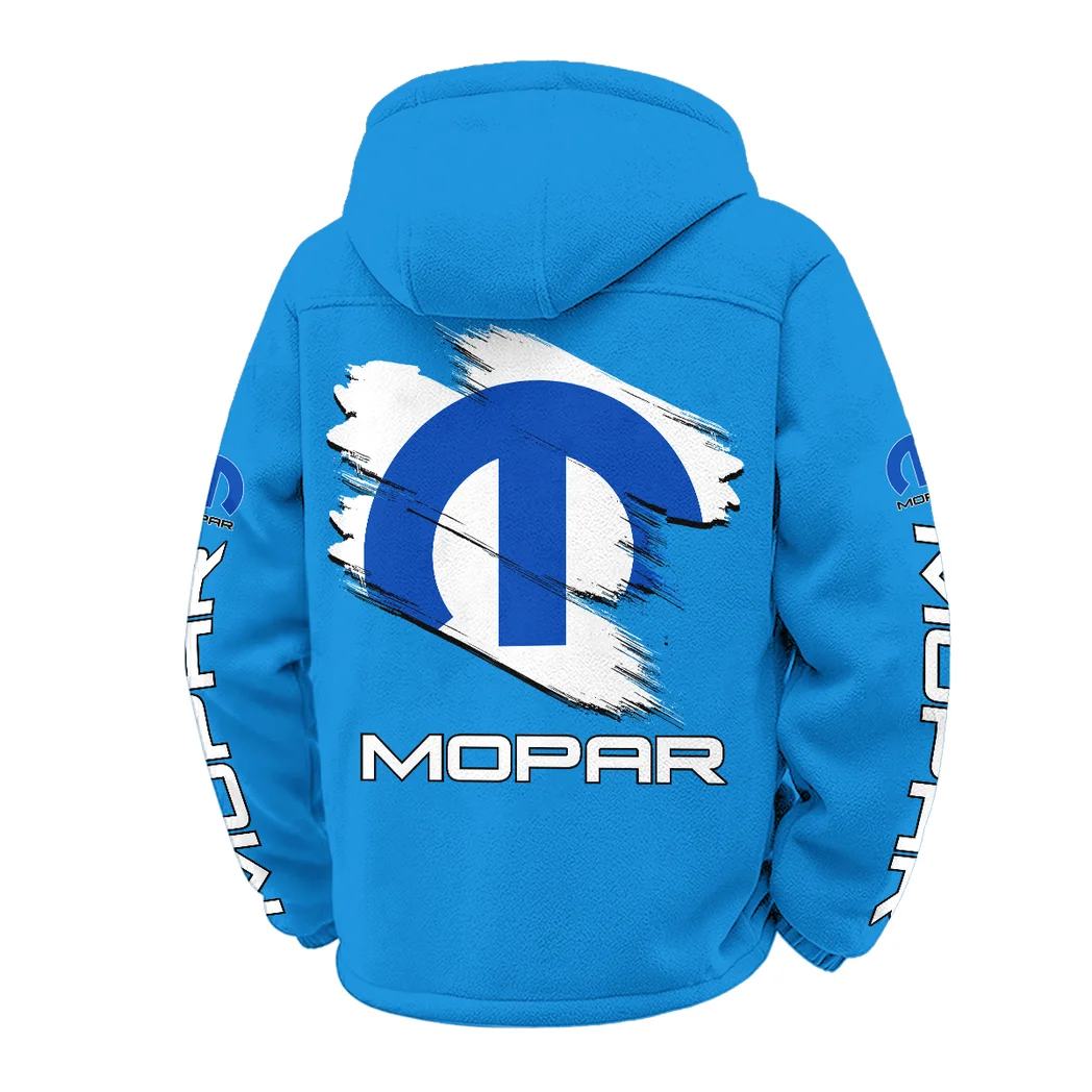 Classic Auto Enthusiasts Winter Fleece Jacket, Cold Weather Hiking Fleece HVN1452MO - Cyan - Image 3
