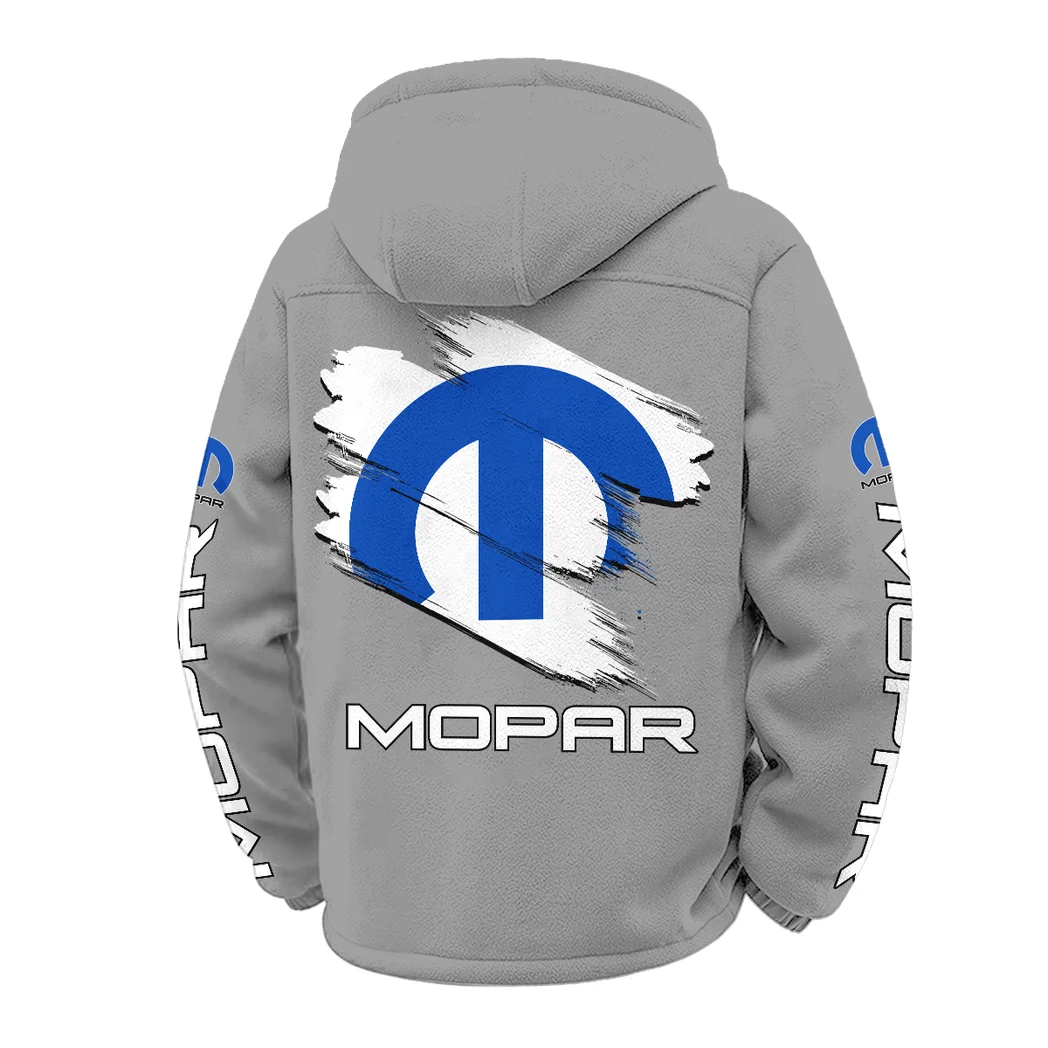 Classic Auto Enthusiasts Winter Fleece Jacket, Cold Weather Hiking Fleece HVN1452MO - Grey - Image 3